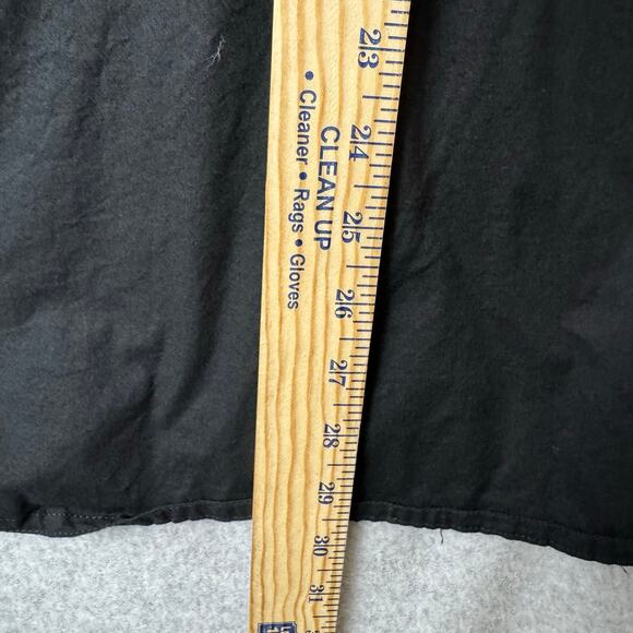 Attitude Studded Button Down Shirt Mens Sz Lg Y2K Black Cross Embroidered Punk - Picture 8 of 9